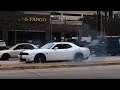 AMERICAN MUSCLE CARS DRIFT WHILE LEAVING Cars and Coffee Houston on SUPER BOWL WEEKEND!!!
