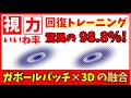【ビックリ効果！】ガボールパッチ と 3D平行法 で視力改善