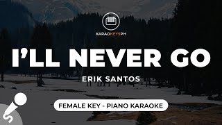 I'll Never Go - Erik Santos (Female Key - Piano Karaoke) chords