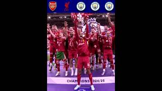 Last 5 Premier League Winners 😱#football #soccer #arsenal #liverpool #manchestercity