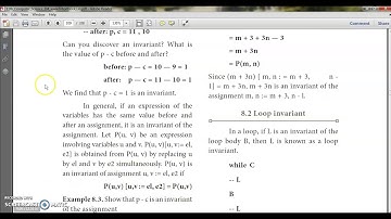 XI Standard Computer Science - Chapter 8 - Invariants and Loop Invariant