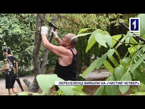 Перший Міський телеканал. Кривий Ріг.: У Кривому Розі переселнці вийшли на прибирання території біля гуртожитку Перший Міський телеканал. Кривий Ріг.: У Кривому Розі переселнці вийшли на прибирання території біля гуртожитку