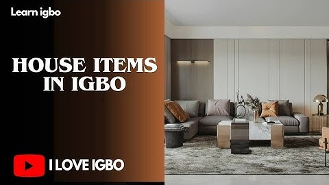 Igbo Vocabulary for Beginners | Home Items in Igbo Language - Part 1