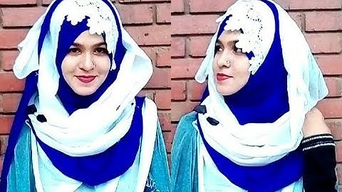 EXTRA LARGE COVERAGE FLORAL LACE Hijab Style Beauty For Tight fitting Waist Gown & Dress | MUNA💜💜