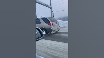Driving on a Frozen Flat Tire || ViralHog