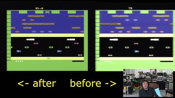 Atari 7800 PAL AV Mod with comparison game play