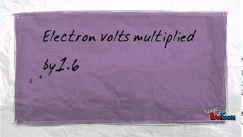 Converting eV to Joules