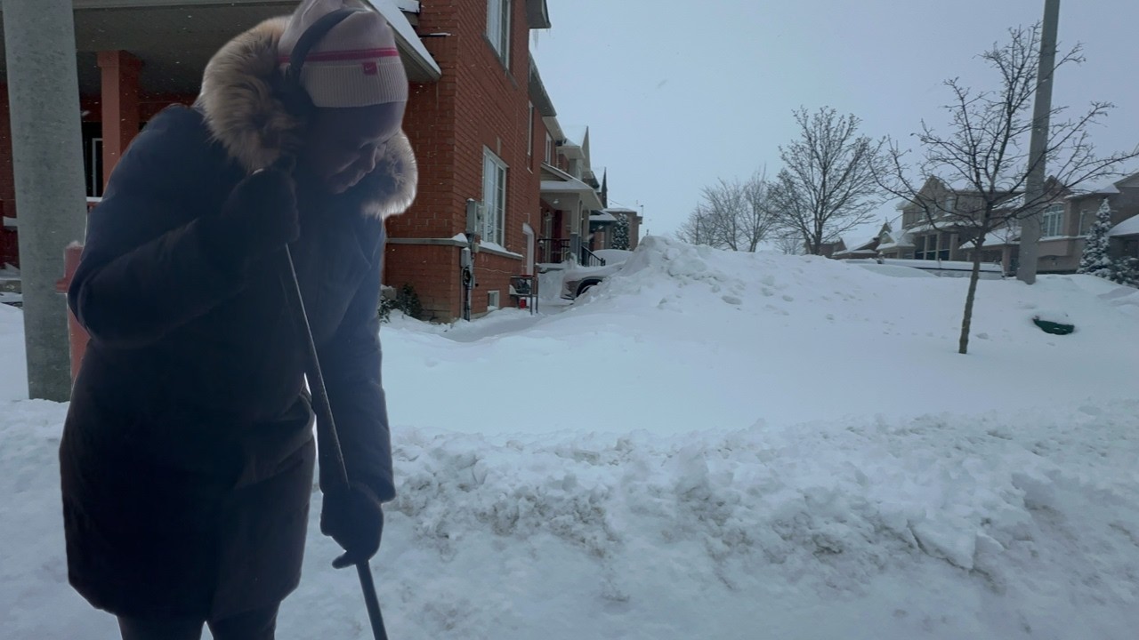 Cleaning up snow from our blizzard storm in Canada ️🇨🇦 # ...