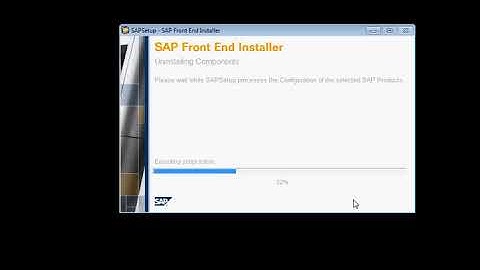 SAP GUI Uninstallation steps
