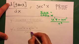 Proof derivative of tanx sec 2x