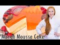 The BEST Mango Mousse Cake Recipe!! With Real Mango! Plus, Fruity Jello Topping!