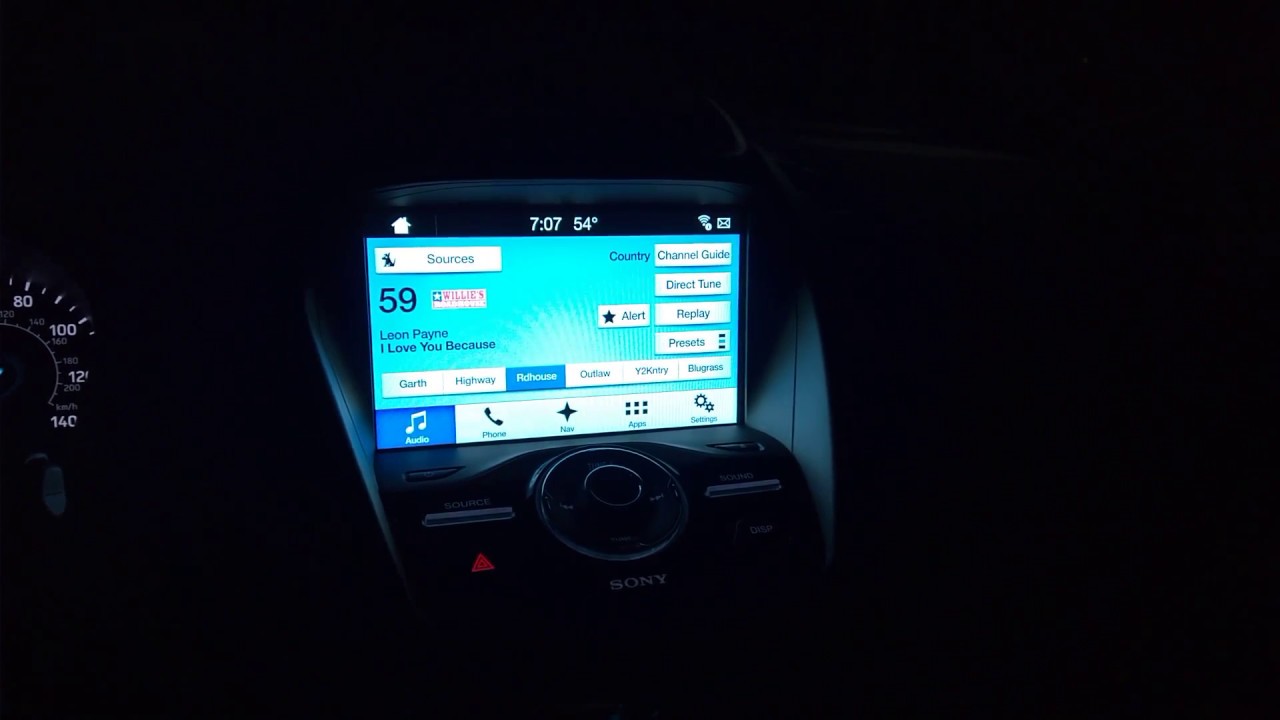 Dark Theme Ford Escape Sony SYNC 3 System. - YouTube