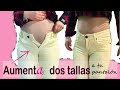 AUMENTA 2 TALLAS A TU PANTALÓN de la cintura y cadera. Paso a paso. DIY. Reutiliza tus pantalones.