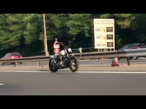 Ghost Motorcycle Driving Without Rider in Paris