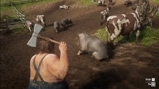RDR2 - Animals running for their lives