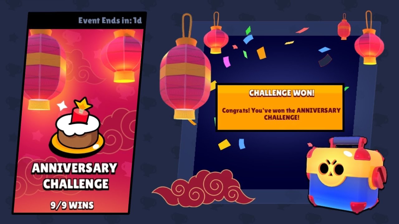 Winning the 9 Wins Anniversary Challenge in Brawl Stars!