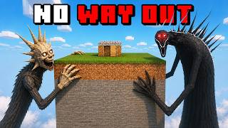 Surviving 100 days on ONE CHUNK With Every Horror Mod