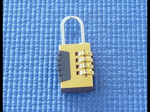 (Picking 66) Wordlock 4-wheel combination padlock (decoded)