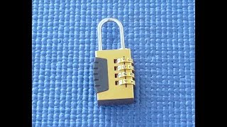 (Picking 66) Wordlock 4-wheel combination padlock (decoded)