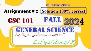 gsc 101 assignment 2 solution fall 2024|gsc101 assignment 2 2024|gsc 101 assignment 2 solution