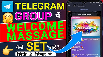 Telegram group में welcome massage कैसे set करे !! How to set welcome message in Telegram group !!