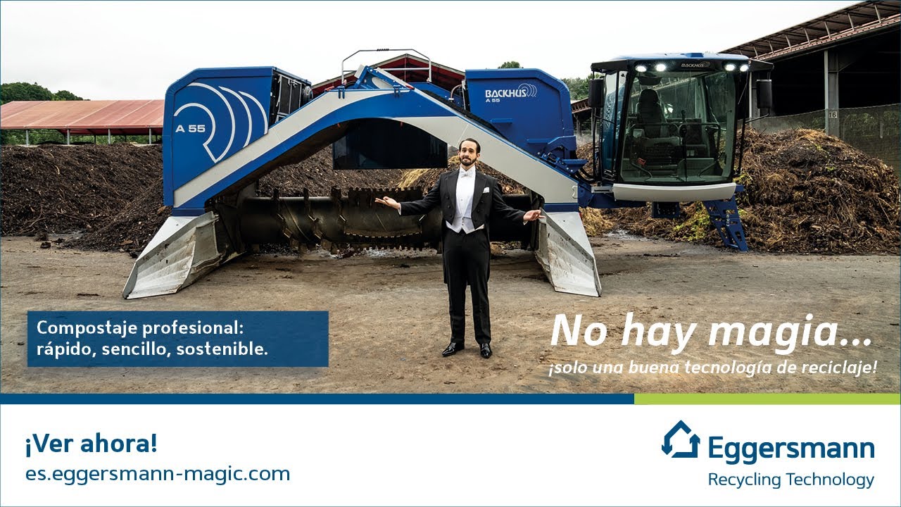 Eggersmann - Compostar con una volteadora de pilas triangulares