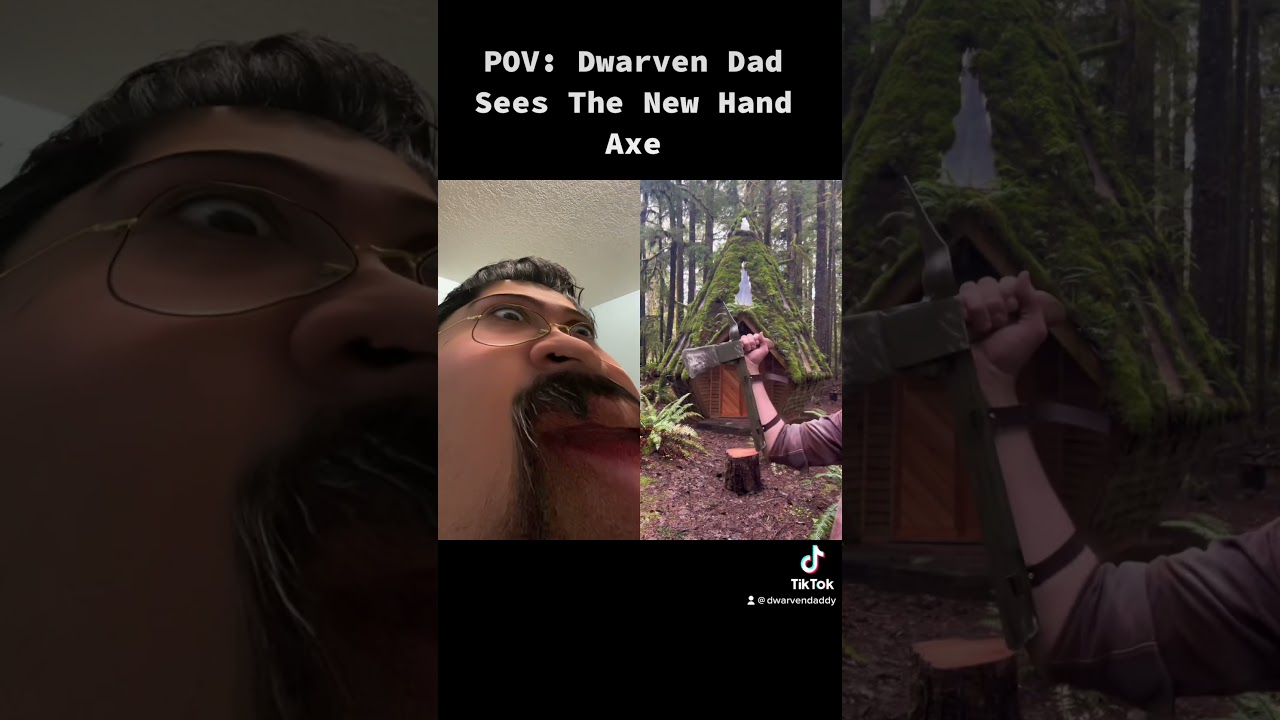 Гном-отец видит топор
