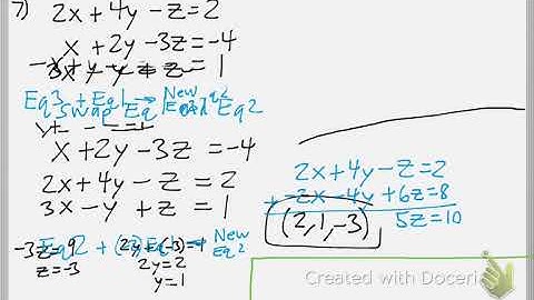 Math 111 : 10.2 #7 (Precalculus Tutorial : Systems of Linear Equations 3 Variables)