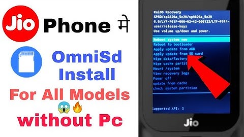 Jio phone me Omnisd install without PC for all models 🔥| jio phone omnisd