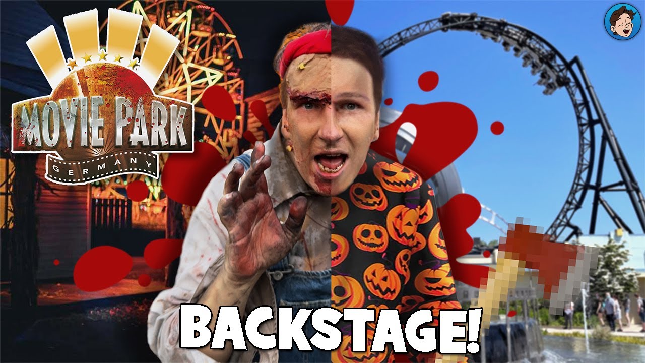 BACKSTAGE + EERSTE KEER SCARE ACTOR IN MOVIEPARK GERMANY!