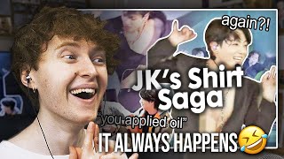Video thumbnail of "IT ALWAYS HAPPENS! (Jungkook's Unbuttoned Shirt Saga.. Fake Love vs JK's Shirt | Reaction)"