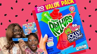 Fruit Roll Up Challenge | with Tajin | and NEW Takis Flavor  Fruit Roll up &Ice cream Trend