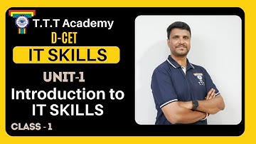 DCET Class | IT Skills | Unit-01| Class-01| Introduction to basics of coding |Mr.Chandrashekhar |
