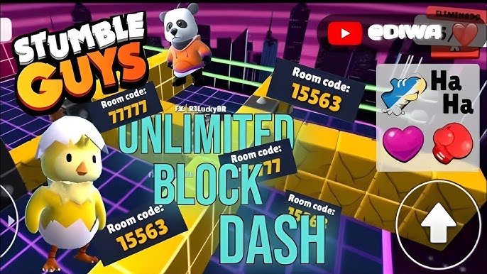 🥊🛑STUMBLE GUYS - VEM JOGAR COMIGO BLOCK DASH LENDÁRIO VERSÃO