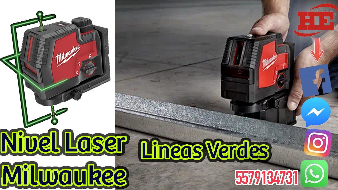 Nivel Láser verde MILWAUKEE® M12™ Puntos de Plomada y Línea