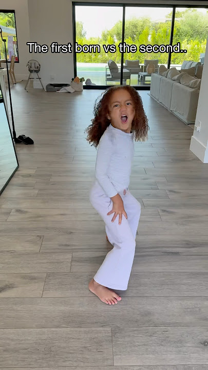 The difference between your first born vs. second born😂🤍 #firstborn #middlechild #siblings