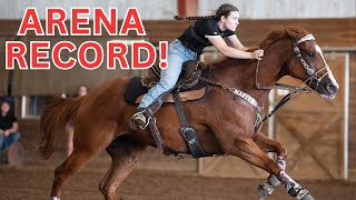 ARENA RECORD! Barrel Race Vlog!