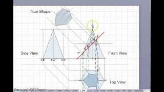 Sections of Solids - Hexagon Pyramid