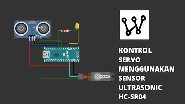 Kontrol servo menggunakan Sensor Ultrasonic HC-SR04 dengan platform Wokwi