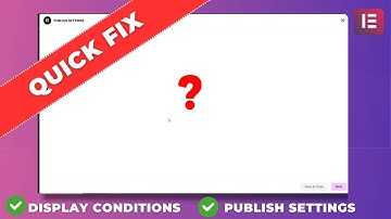 Display Condition Not Showing in Elementor Template Part: Quick Fix