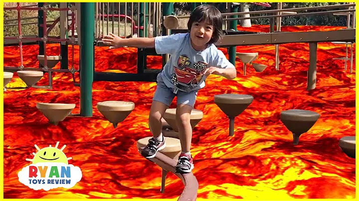 The floor is Lava challenge Family Fun Kids Preten...