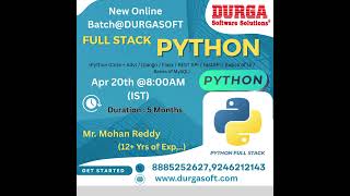 FULL STACK PYTHON Online Training @ DURGASOFT