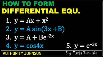 How to form Ordinary Differential equations 004