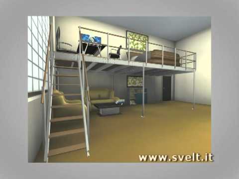 Svelt soppalco fai da te youtube Struttura soppalco in legno