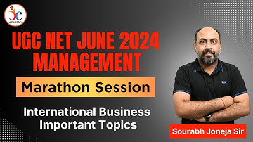 UGC NET Management June 2024 | Marathon Session | International Business Important Topics