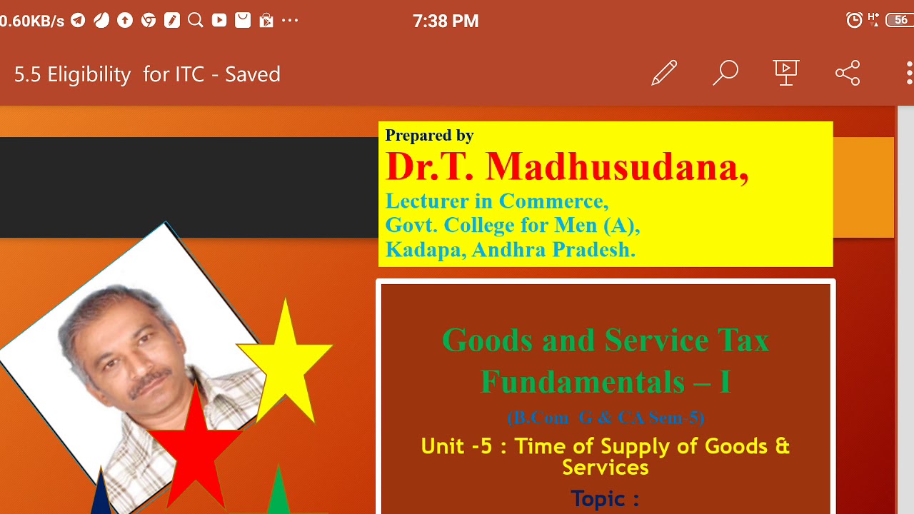 GST155/Eligibility for ITC/Dr. Madhusudana Thippavathi YouTube