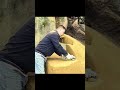 The Process Of Creating A Perfect Washbasin From A Large Block Of Stone. #camping
