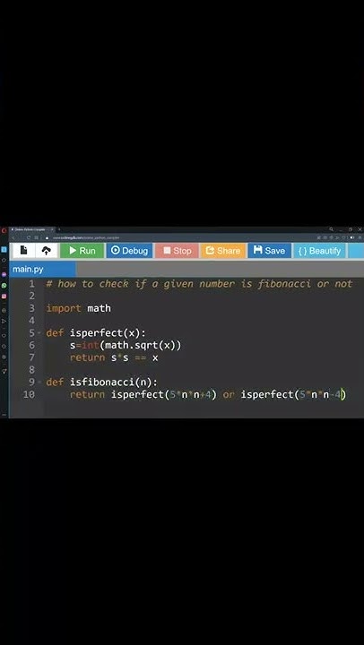 Python Program for How to check if a given number is Fibonacci number ...