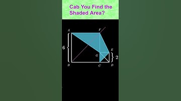 Can you find the shaded area in these 2 squares? #maths #areaproblem #mathematics