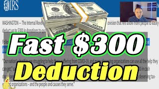 IRS Announces Special $300 Charitable Contribution Tax Deduction💸🤑 For Tax Year 2020